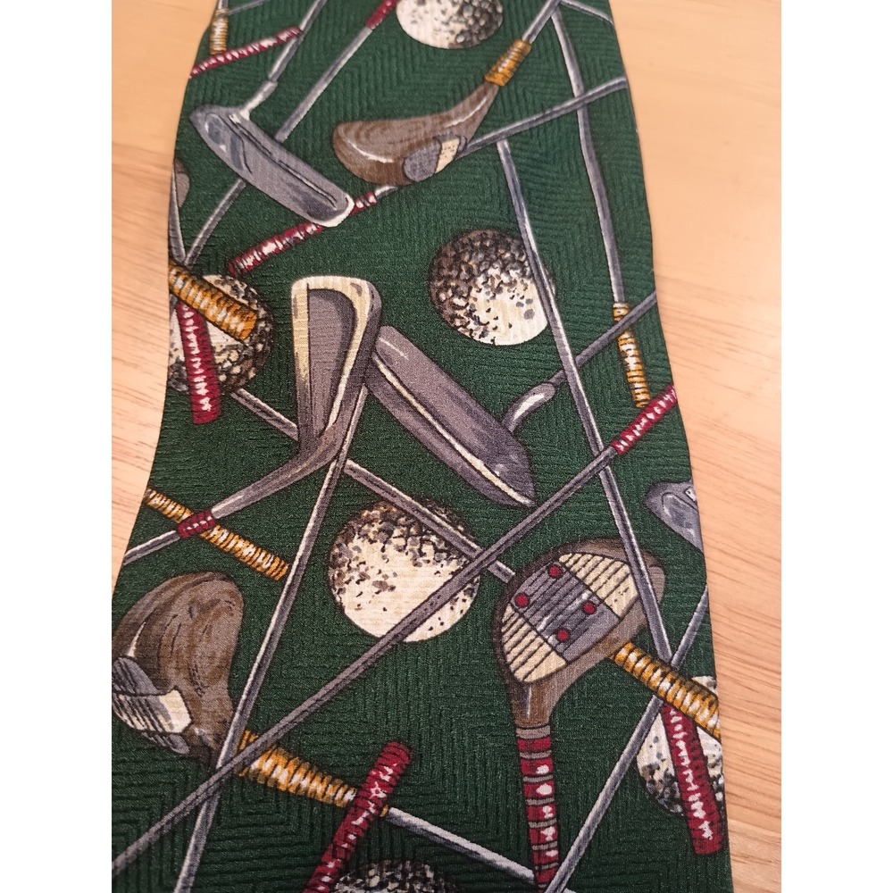 Windsor Classic Designer 100% Silk Golf Club‎ Business Neck Tie Green